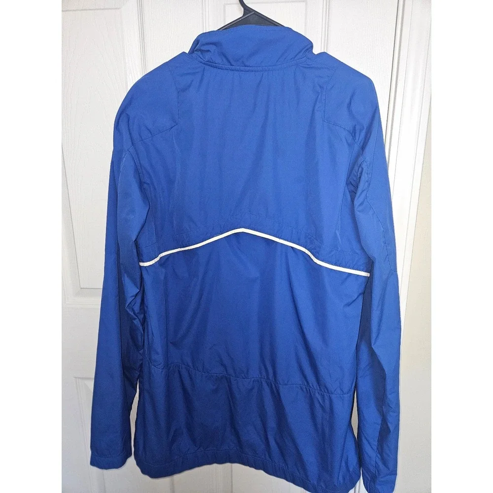 Nike Team‎ Fit Storm Windbreaker Jacket Blue White Full Zip Men's LT Blue White